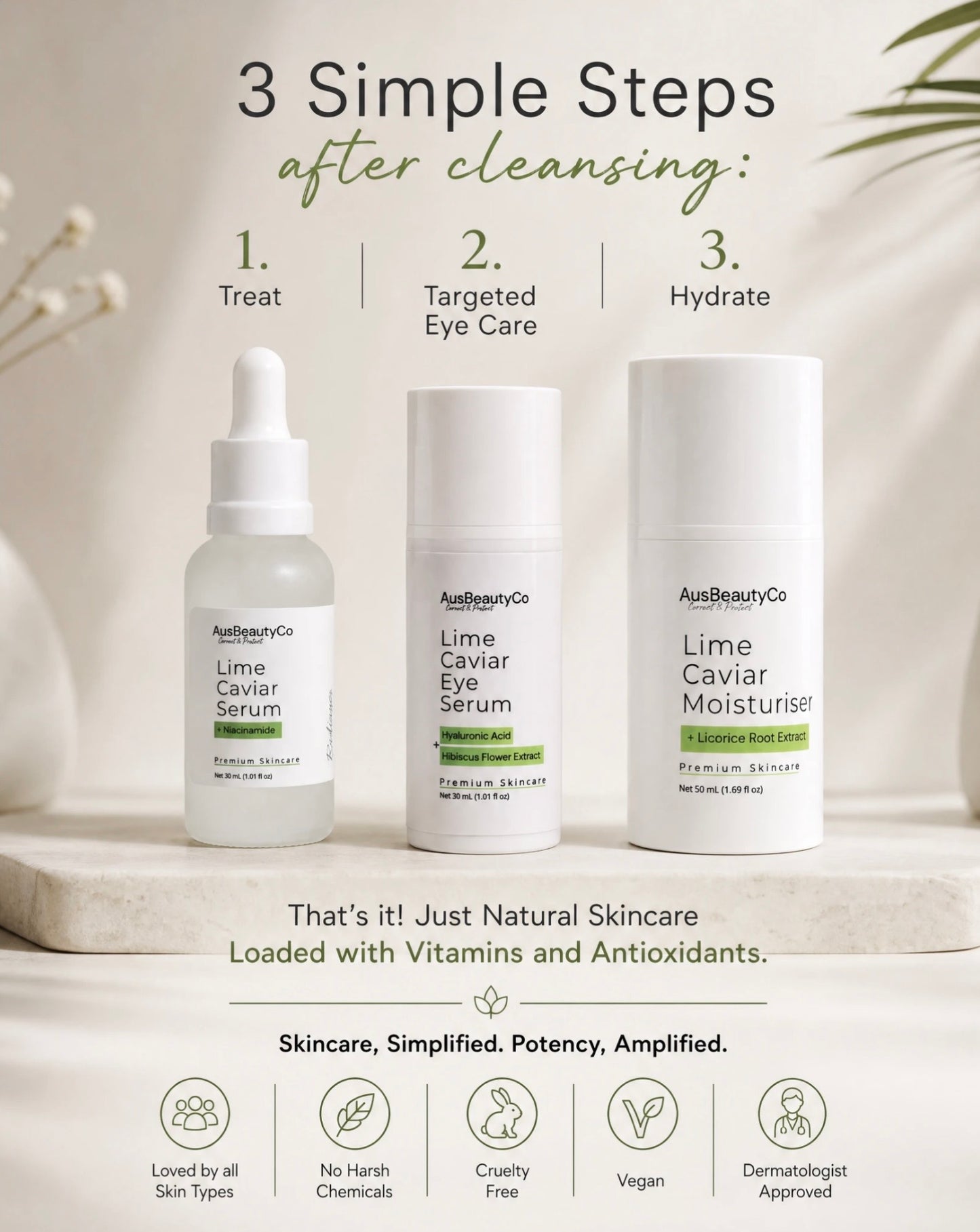 Lime Caviar Radiance Trio